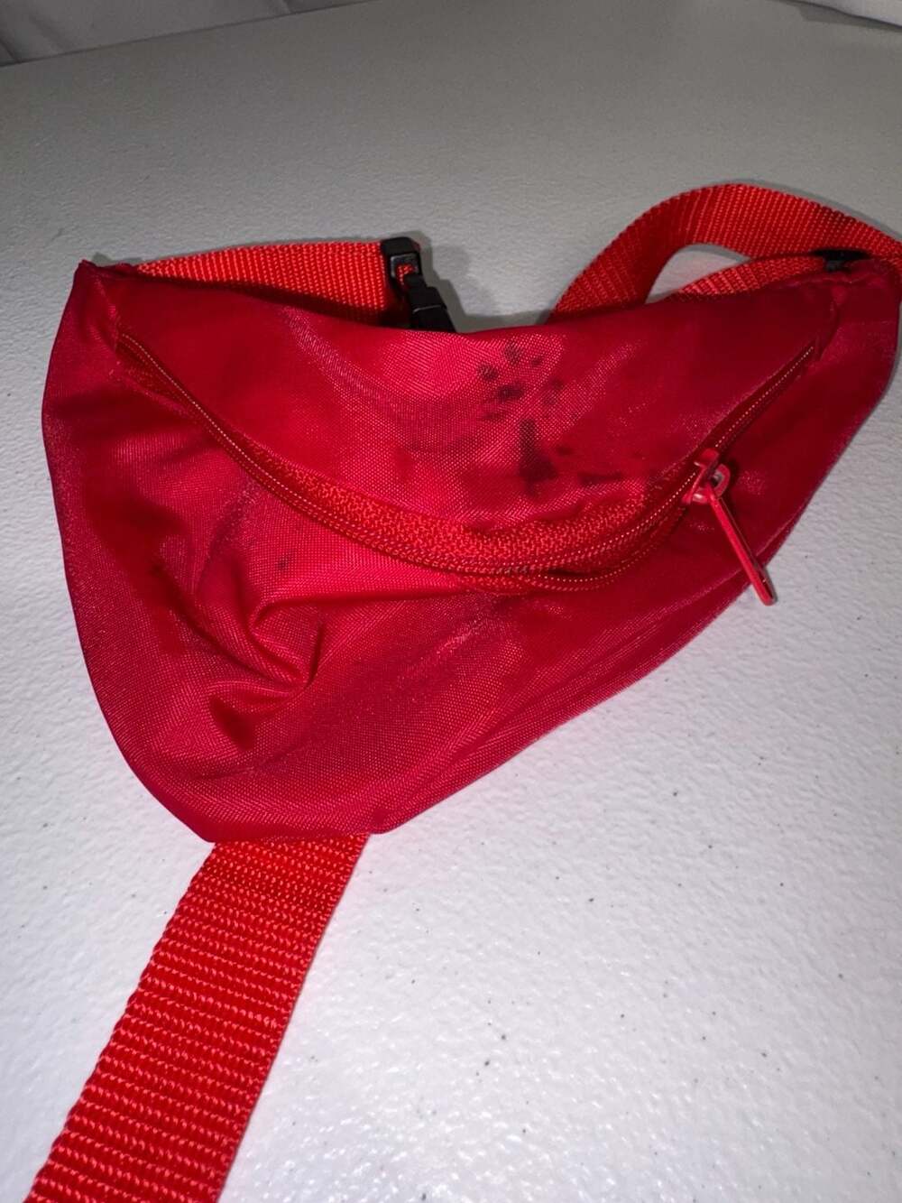 Unbranded Red Nylon Minimalist Waist Fanny Pack